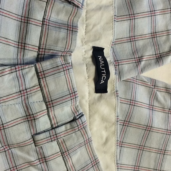 Nautica plaid light blue shorts size 32w - Picture 2 of 2